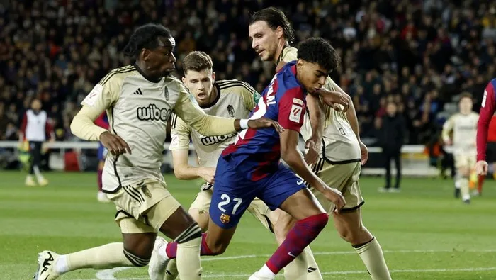 Dalam pertandingan Barcelona melawan Granada, terjadi enam gol dan skor akhir 3-3